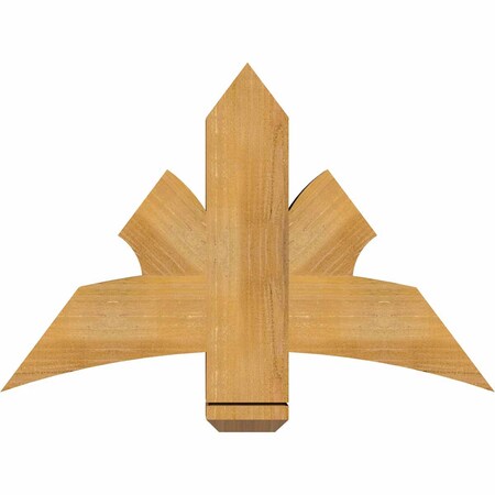Ekena Millwork Davenport Rough Sawn Timber Gable Bracket, Western Red Cedar, 36"W x 24"H x 4"D x 6"F, 16/12 Pitch GBW036X24X0406DAV00RWR